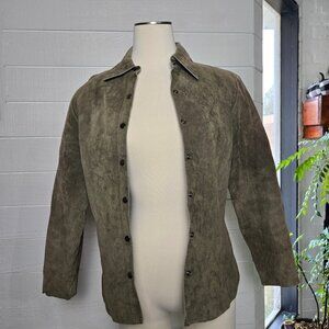 Live A Little Olive Green 100% Leather Jacket